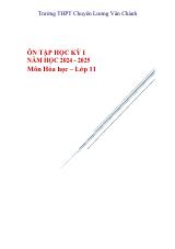 Đề cương ôn tập Học kì 1 Hóa học 11 năm 2024–2025 trường THPT chuyên Lương Văn Chánh (Đắk Lắk)